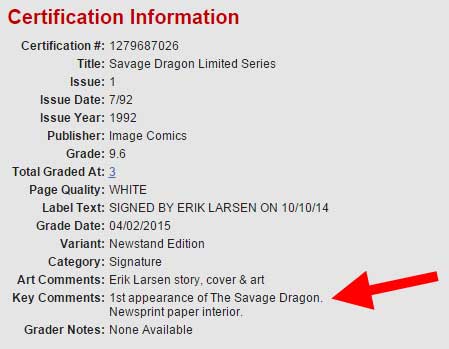 Key Comments: 1st appearance of The Savage Dragon.  (Also: Newsprint paper interior -- in addition to the UPC code, this manufacturing difference differentiates Newsstand Edition copies from Direct Edition copies).