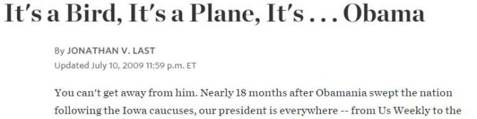 It's a Bird, It's a Plane, It's... Obama!